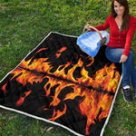 Fire Flame Burning Print Quilt