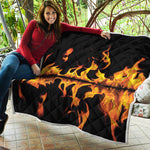 Fire Flame Burning Print Quilt