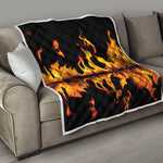 Fire Flame Burning Print Quilt
