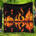 Fire Flame Burning Print Quilt
