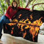 Fire Flame Burning Print Quilt