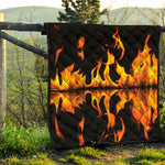 Fire Flame Burning Print Quilt
