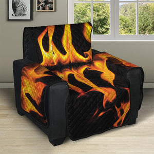 Fire Flame Burning Print Recliner Protector