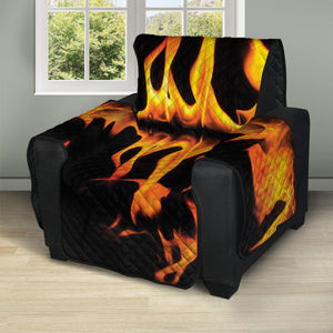 Fire Flame Burning Print Recliner Protector