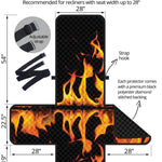 Fire Flame Burning Print Recliner Protector