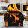 Fire Flame Burning Print Recliner Slipcover