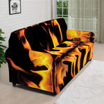 Fire Flame Burning Print Sofa Cover