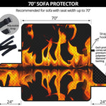 Fire Flame Burning Print Sofa Protector