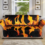 Fire Flame Burning Print Sofa Protector