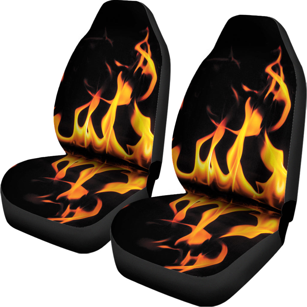 Fire Flame Burning Print Universal Fit Car Seat Covers
