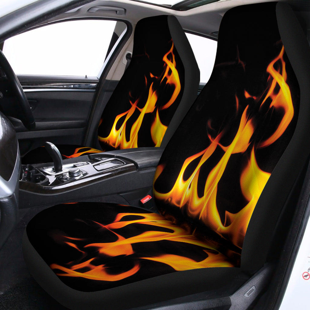 Fire Flame Burning Print Universal Fit Car Seat Covers