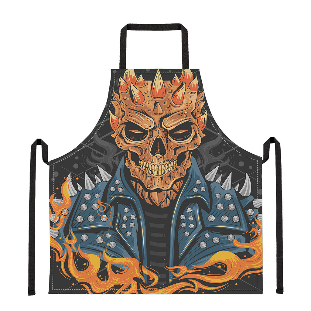 Fire Punk Devil Print Apron