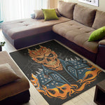 Fire Punk Devil Print Area Rug
