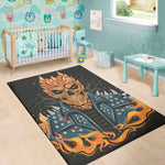 Fire Punk Devil Print Area Rug