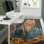 Fire Punk Devil Print Area Rug