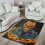 Fire Punk Devil Print Area Rug