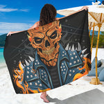 Fire Punk Devil Print Beach Sarong Wrap