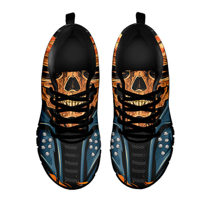 Fire Punk Devil Print Black Sneakers