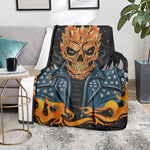 Fire Punk Devil Print Blanket