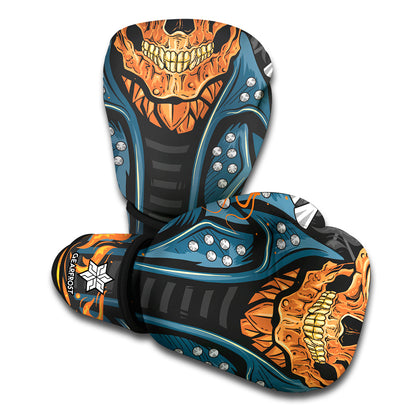Fire Punk Devil Print Boxing Gloves