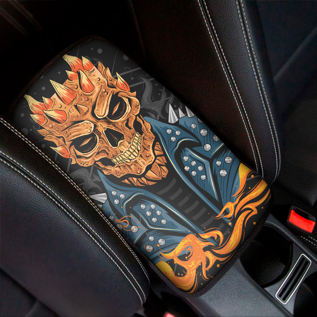 Fire Punk Devil Print Car Center Console Cover