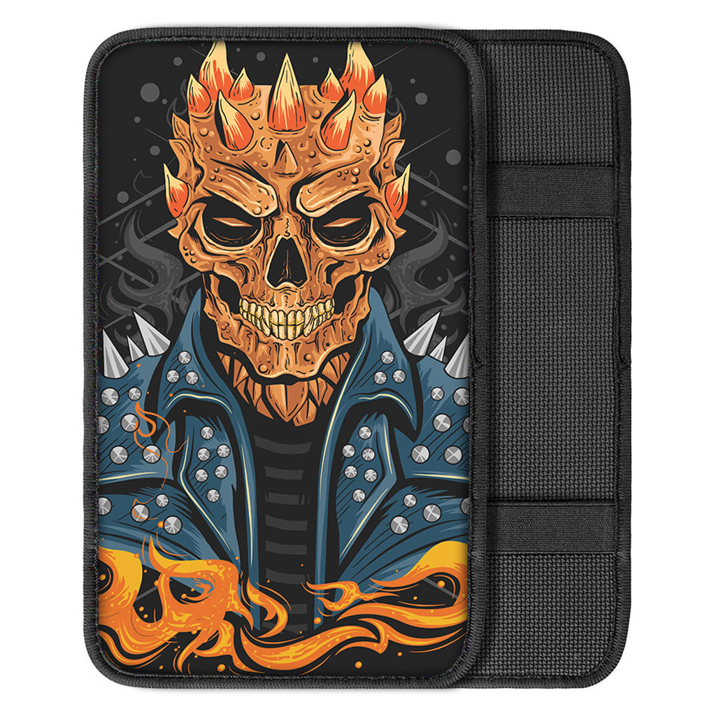 Fire Punk Devil Print Car Center Console Cover