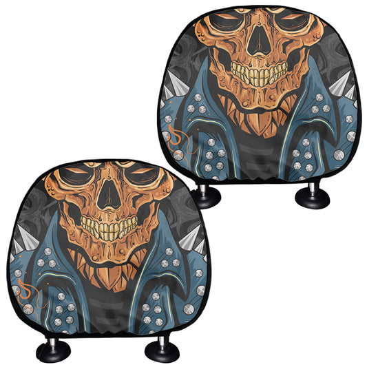 Fire Punk Devil Print Car Headrest Covers