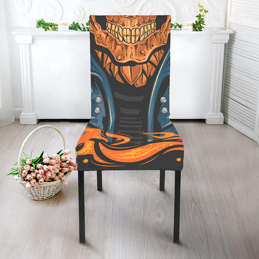 Fire Punk Devil Print Dining Chair Slipcover
