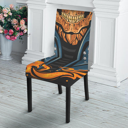 Fire Punk Devil Print Dining Chair Slipcover