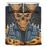 Fire Punk Devil Print Duvet Cover Bedding Set
