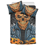 Fire Punk Devil Print Duvet Cover Bedding Set
