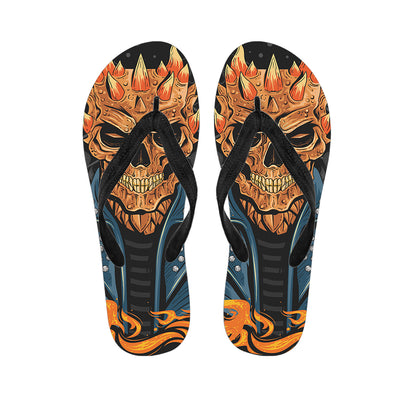 Fire Punk Devil Print Flip Flops