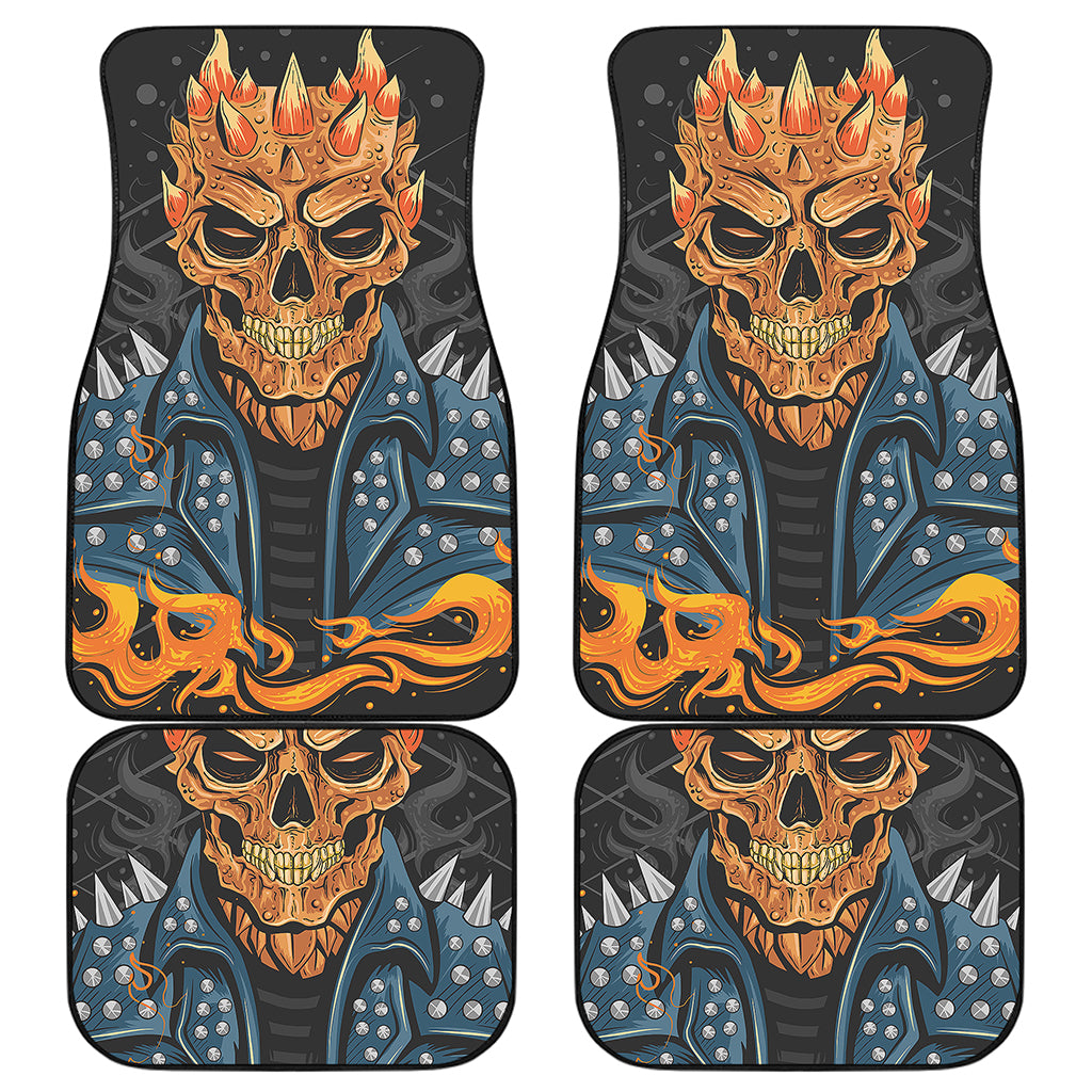 Fire Punk Devil Print Front and Back Car Floor Mats