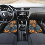 Fire Punk Devil Print Front and Back Car Floor Mats