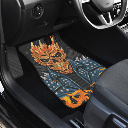 Fire Punk Devil Print Front and Back Car Floor Mats