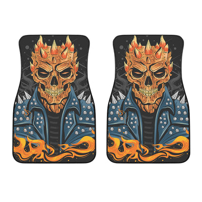 Fire Punk Devil Print Front Car Floor Mats