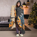 Fire Punk Devil Print Hooded Blanket
