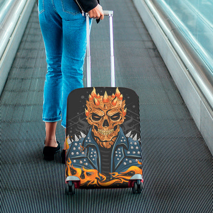 Fire Punk Devil Print Luggage Cover