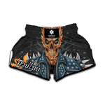 Fire Punk Devil Print Muay Thai Boxing Shorts