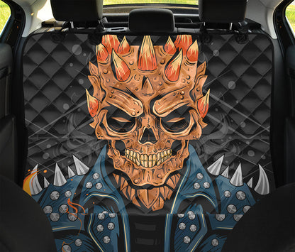 Fire Punk Devil Print Pet Car Back Seat Cover