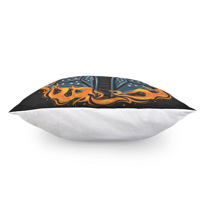 Fire Punk Devil Print Pillow Cover