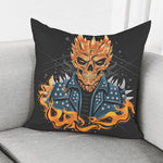 Fire Punk Devil Print Pillow Cover