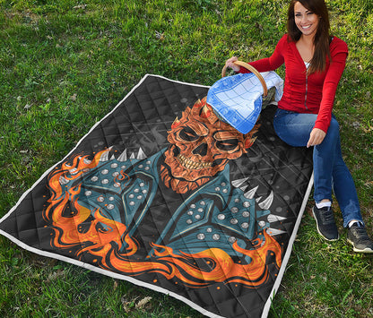 Fire Punk Devil Print Quilt