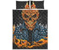 Fire Punk Devil Print Quilt Bed Set