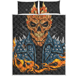 Fire Punk Devil Print Quilt Bed Set