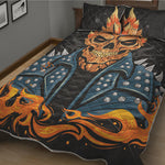 Fire Punk Devil Print Quilt Bed Set