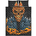 Fire Punk Devil Print Quilt Bed Set