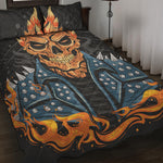 Fire Punk Devil Print Quilt Bed Set