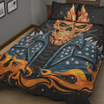 Fire Punk Devil Print Quilt Bed Set