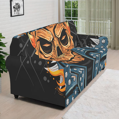 Fire Punk Devil Print Sofa Cover